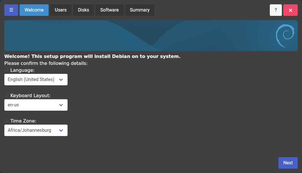 Installer screenshot